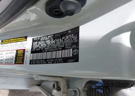 2014 Toyota Camry Xle z USA, uszkodzony, nr VIN 4T1BF1FK0EU357194